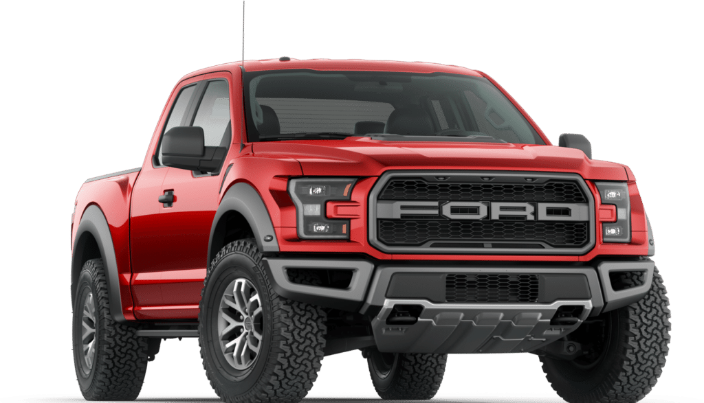 Red Ford Raptor Pickup Truck